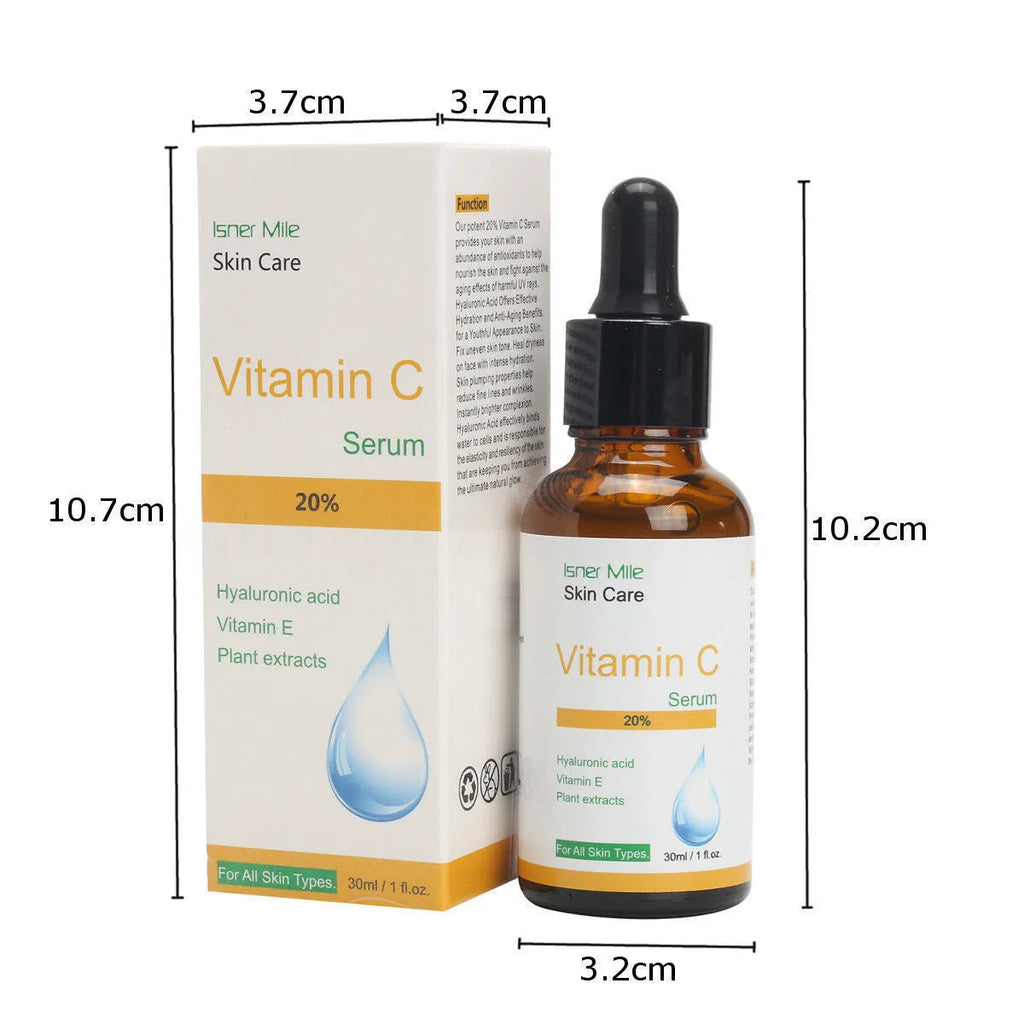 30ml bottle of vitamin C serum skincare essence for brightening and hydration