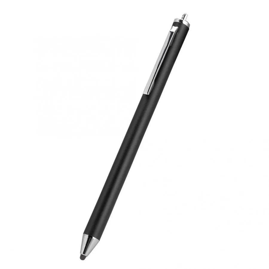 Metal capacitive stylus with fine tip in multiple colour options.
