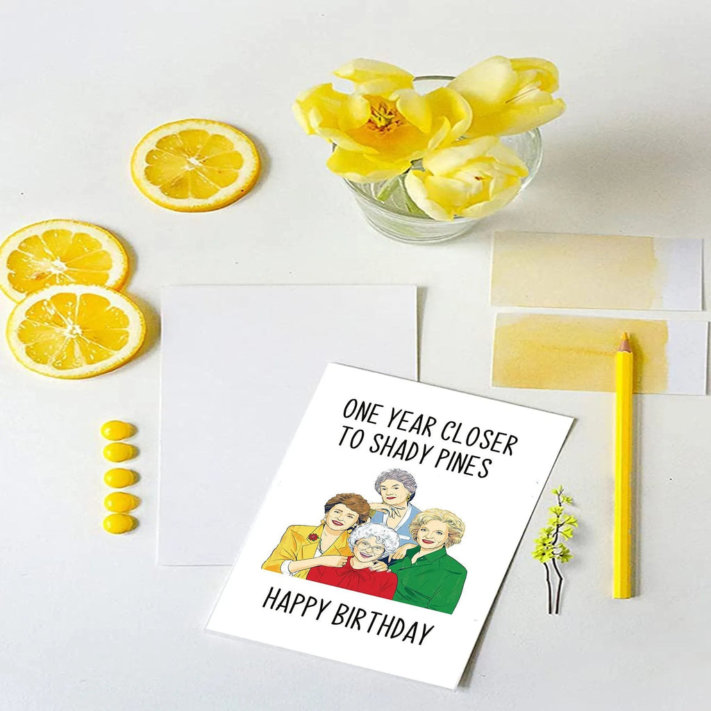 Creative Home printed birthday greeting card with a simple design and matching envelope in one of eight colour and style options.