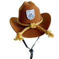 British cowboy hat for cats in various colours with ribbon or velvet trim