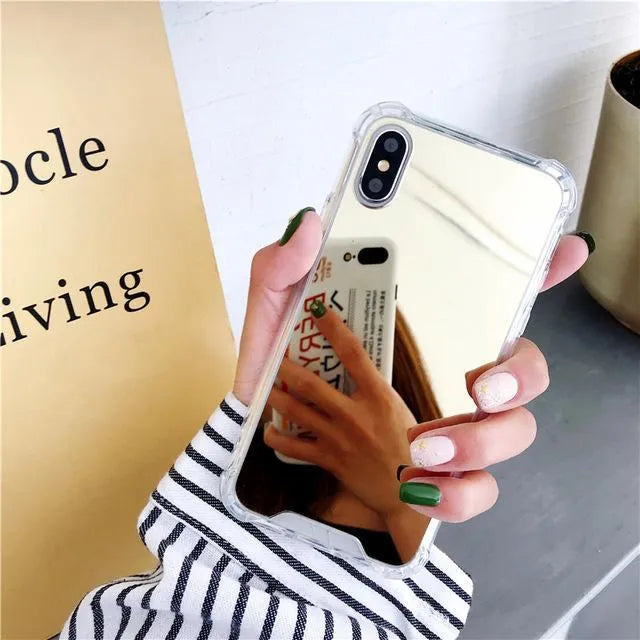 Mirror finish TPU phone case for iPhone in six colour options