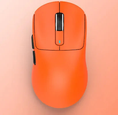 Three-mode rechargeable laptop mouse in black with USB receiver and parachute cord