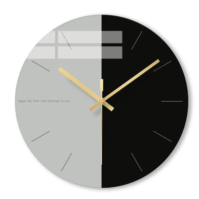 Transparent tempered glass wall clock showing minimalist numerals against clear background