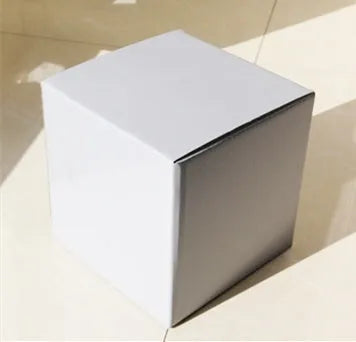 Square corrugated cardboard packaging box in black, brown, grey, and white colour options showing 3mm thickness