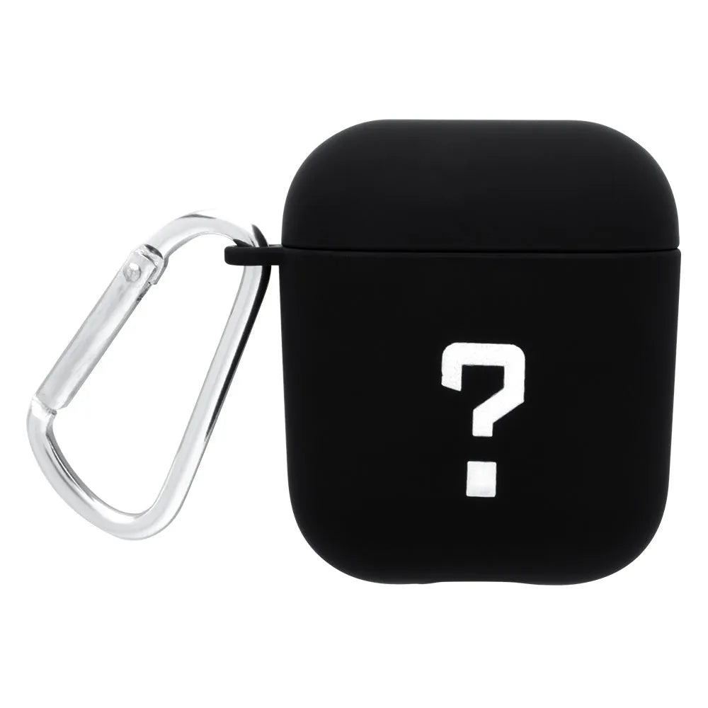 iPhone compatible AirPods PC case cover in black or pink with decorative style options