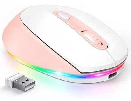 24g wireless rechargeable mouse for laptops with USB receiver in multiple colour options