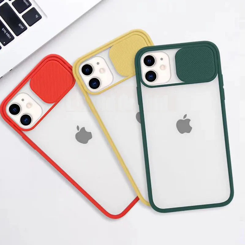 Frosted matte silicone iPhone case in multiple colours showing camera lens protection cut-out
