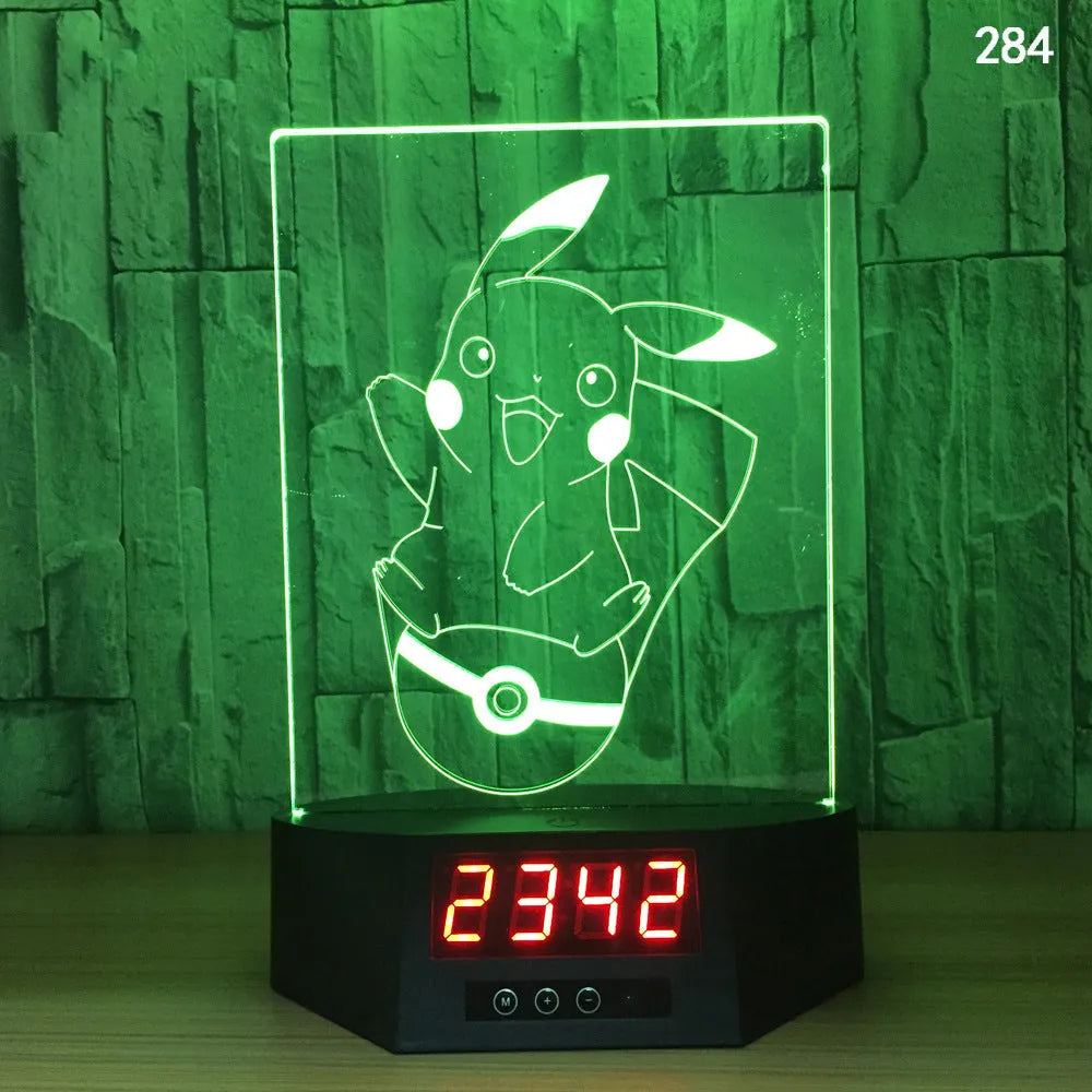 3D glowing dolphin shaped LED table lamp with remote control on a bedside table.