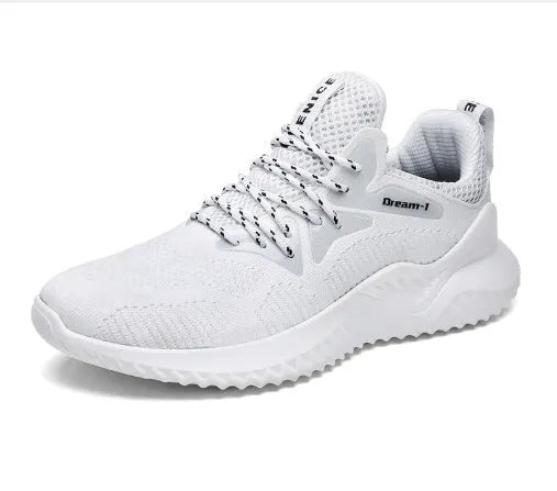 Student breathable running shoes with front strap closure and mesh upper in multiple colour options