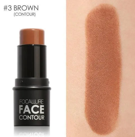 Four-shade face contour highlighter cream pots labelled A, B, C, D.
