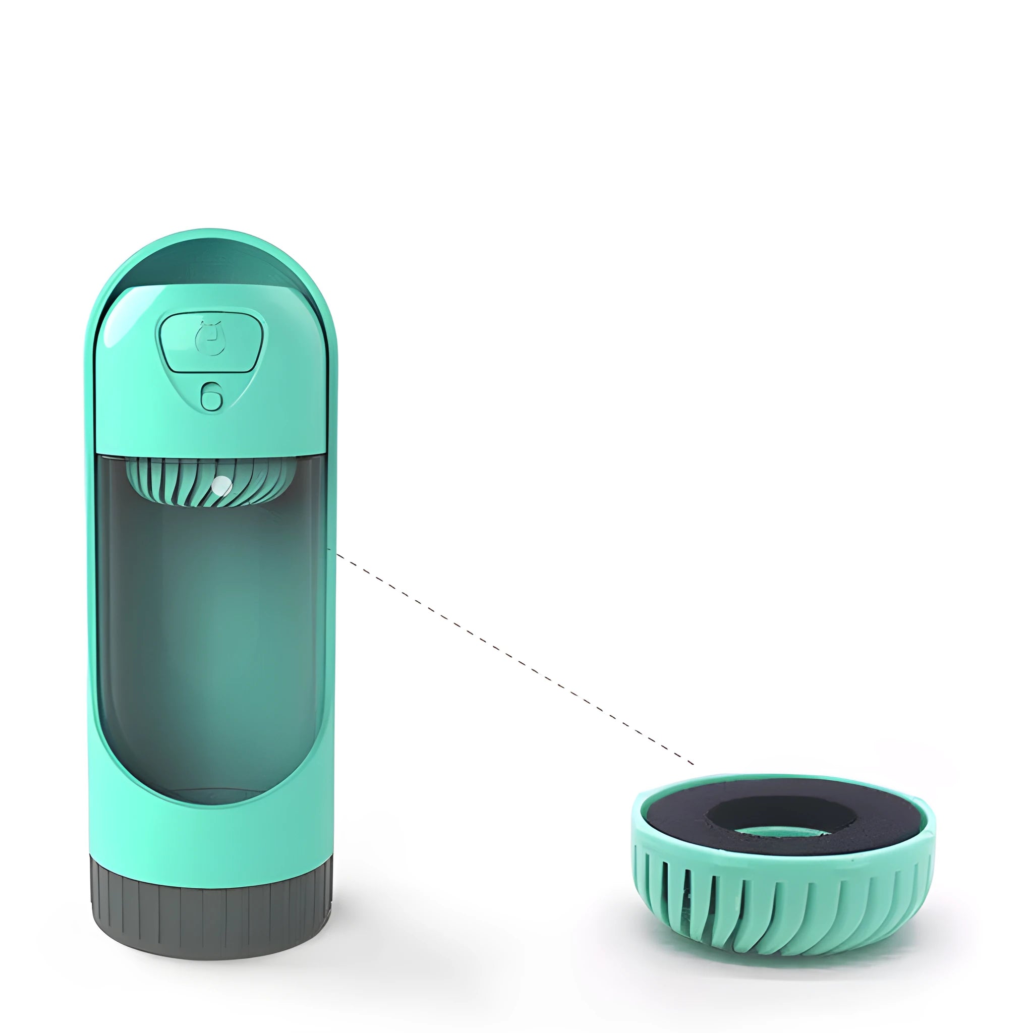 Automatic pet water fountain 300ml in blue colour for cats on floor