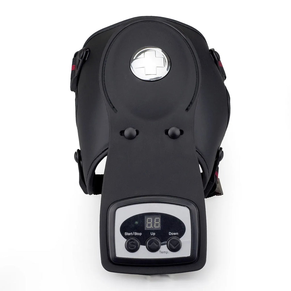 Portable infrared knee and shoulder massager with heating pads and 12V power adapter