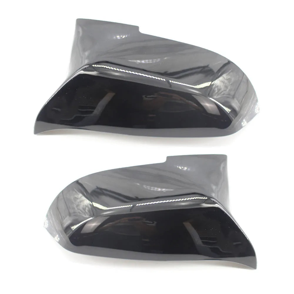 Paint bright black rearview mirror shell pair for BMW 3 Series 4 Series models