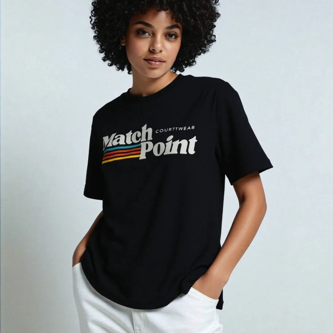 Black men's t-shirt with a 3D digital printed pattern, round neck, and short sleeves