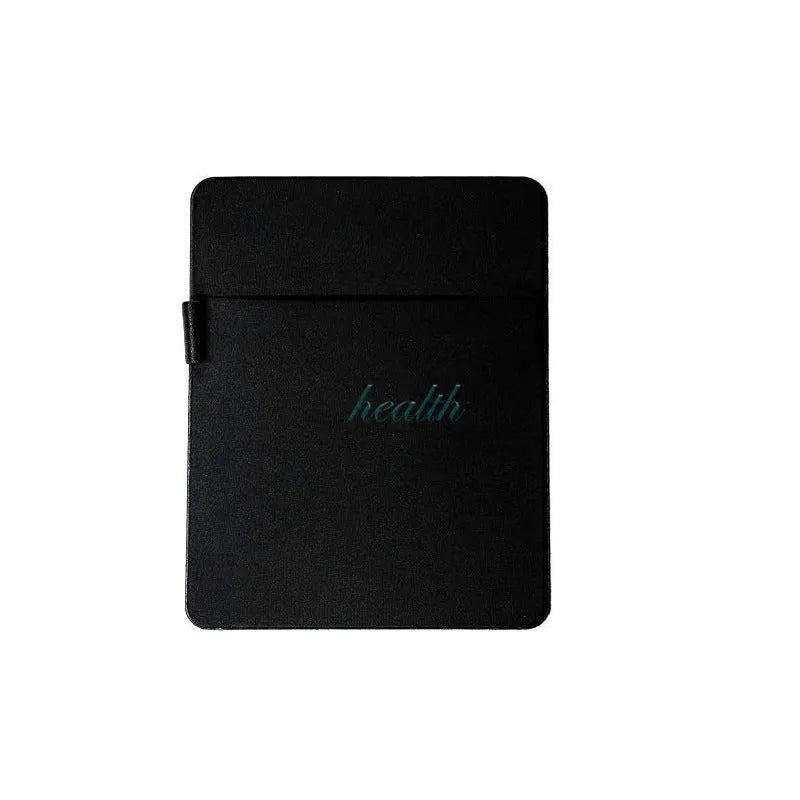 Black adhesive laptop back storage bag 15x12cm self-adhesive Lycra with pen loop