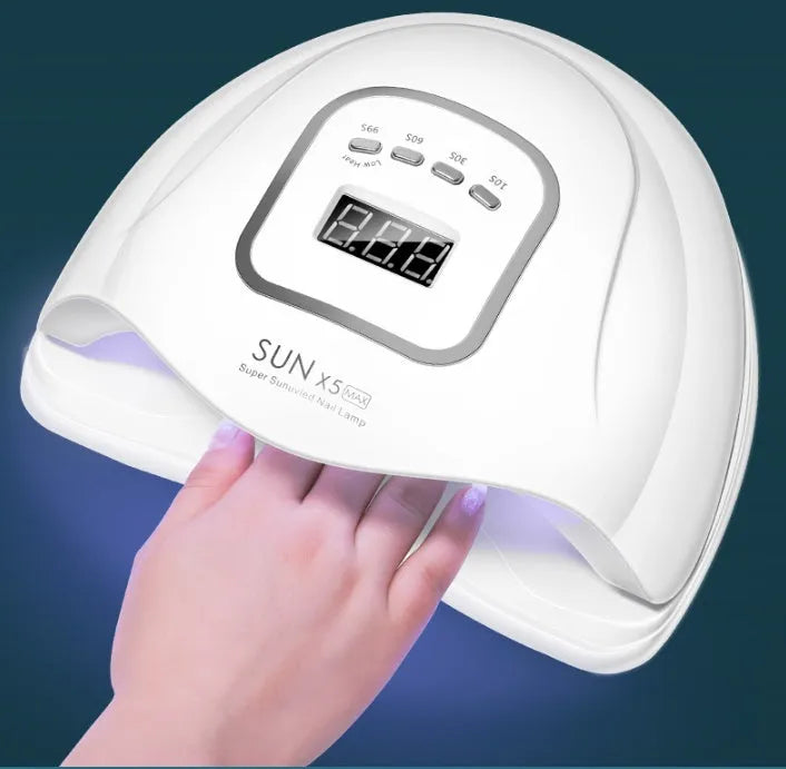 White UV LED nail lamp with 45 beads for gel polish curing