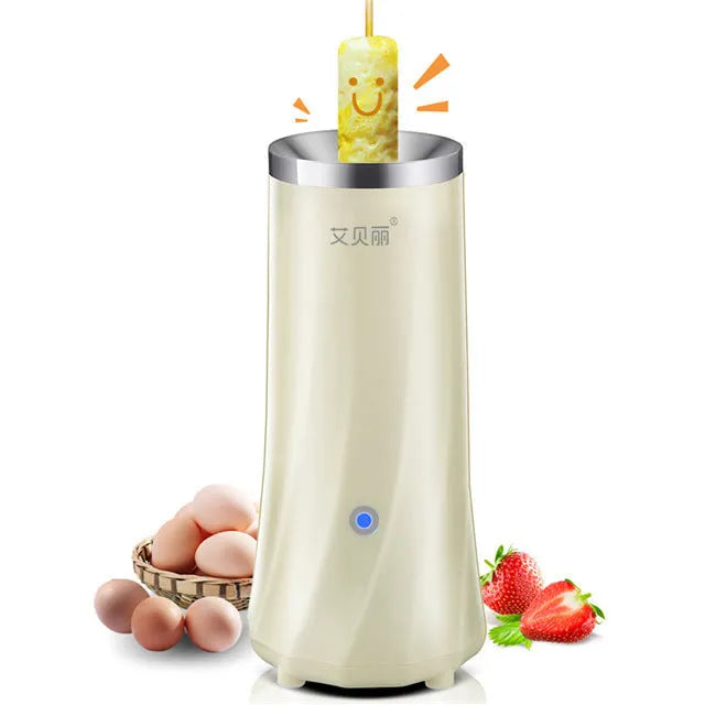 Mini breakfast machine in beige or green with compact automatic design for small kitchens