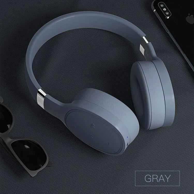 Wireless Bluetooth over-ear headset shown in black, with visible ear cup and headband.