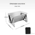 Folding stainless steel portable barbecue oven with large grill and storage bag.