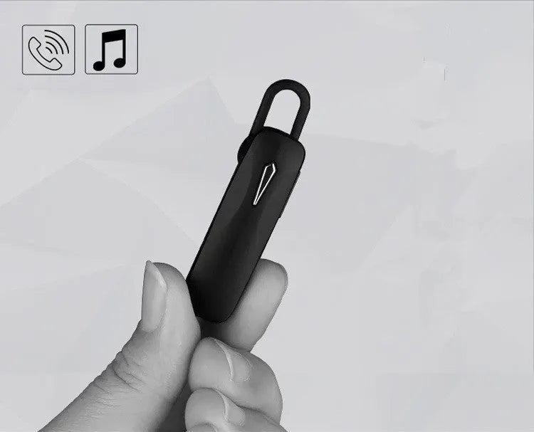 M163 Bluetooth car headset device in black or white colour with call and music controls