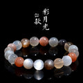 Natural colourful moonlight bracelet with 8mm moonstone gemstones in single circle unisex design