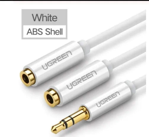 Earphone audio cable replacement with 3.5mm gold-plated connector and 20cm length