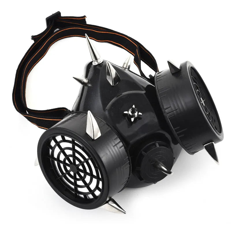 Steampunk cosplay mask black with gear detail one-size accessory for costume events
