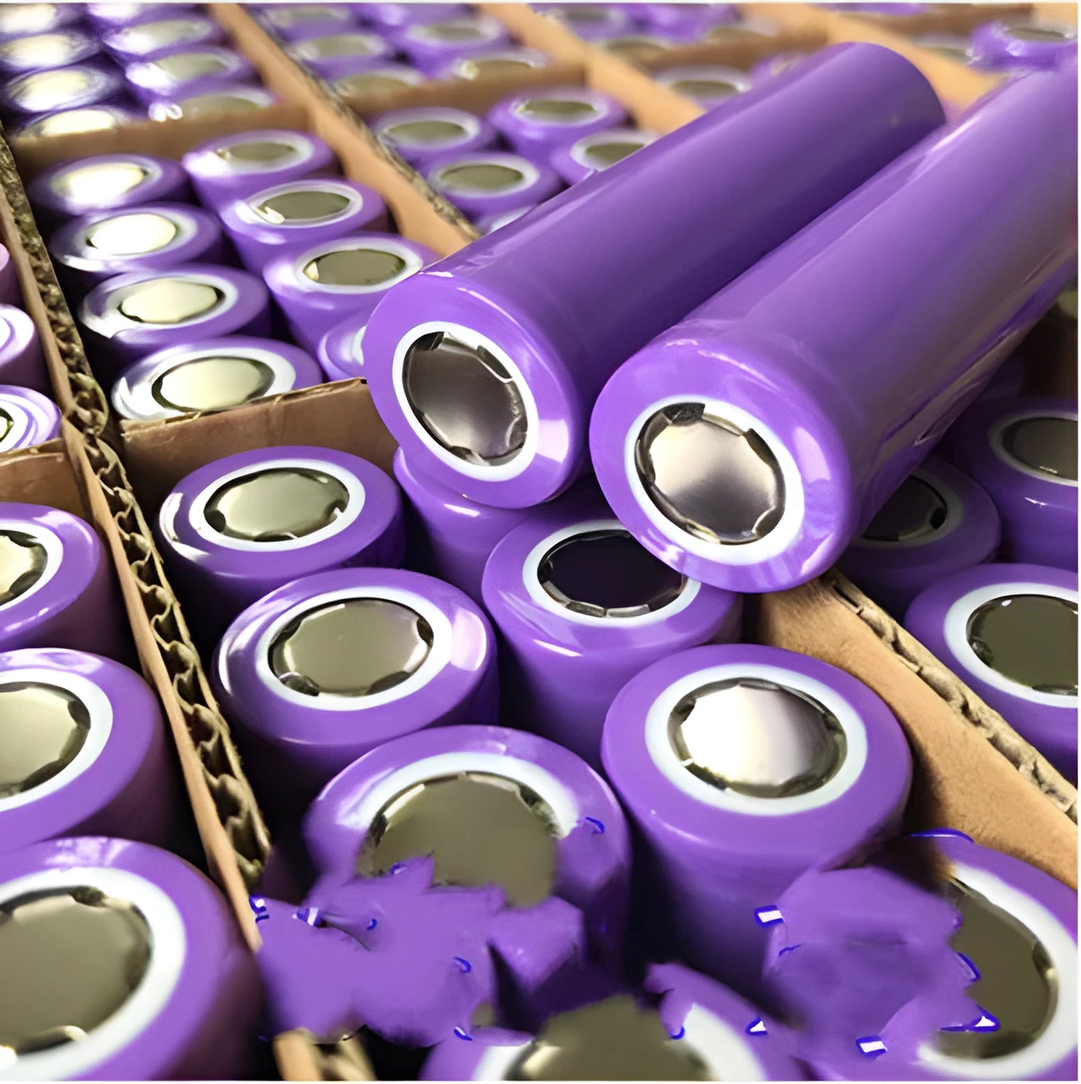 Single 18650 format 3.7V 2600mAh lithium-ion rechargeable battery cell on a white background.