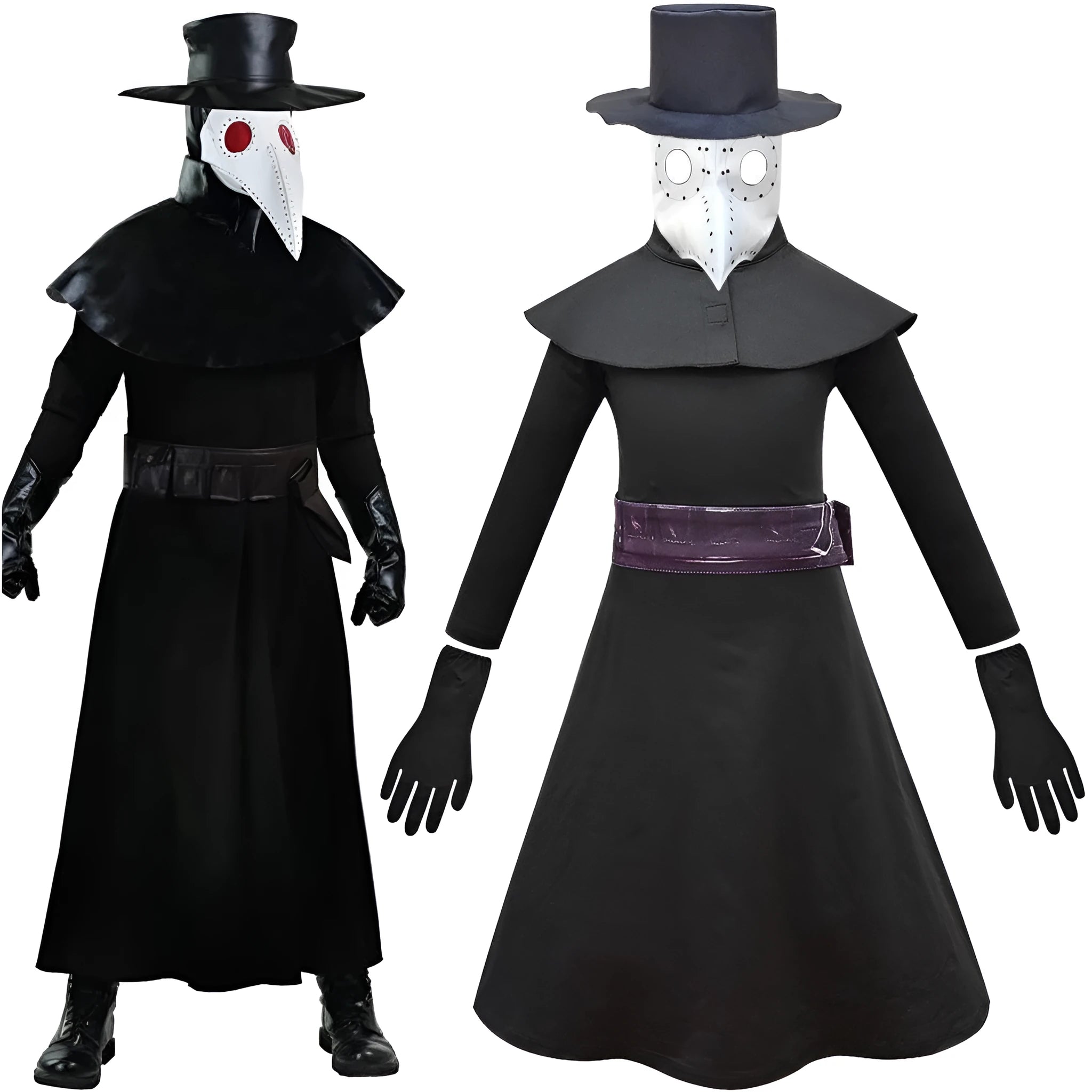 Boys Halloween costume set in dark colour design with hat and face options