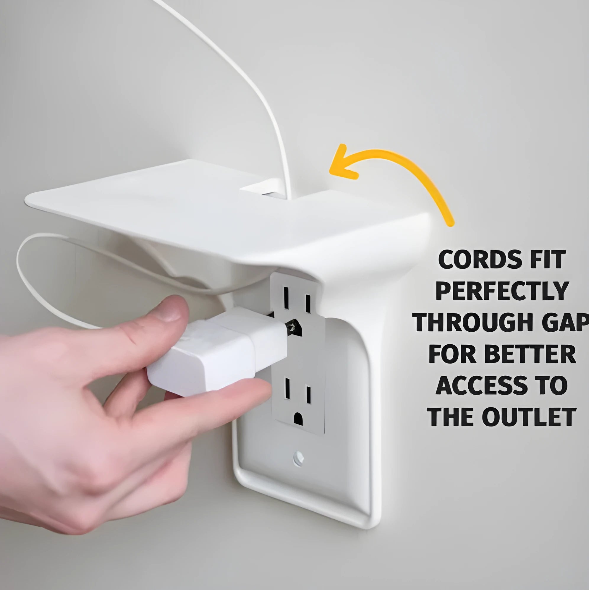 White plastic socket rack for tool organisation on a workbench.