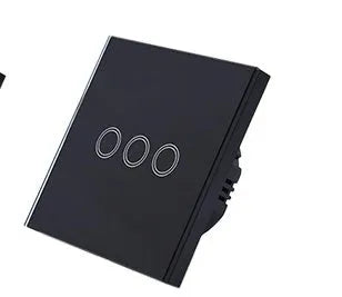 Touch switch with tempered glass panel for low power lighting control