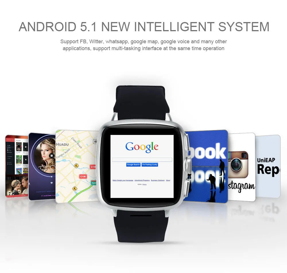 Z01 smart watch in black or white with 1.54-inch HD touchscreen displayed