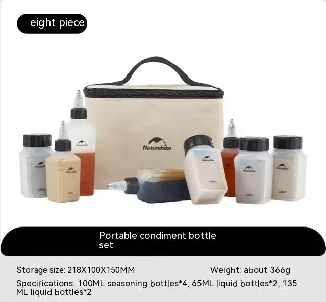 Naturehike portable seasoning bottle six-piece set with modern simplicity design for outdoor cooking