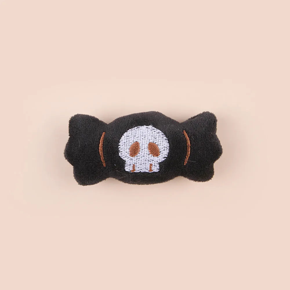 Small plush cat teaser toy in candy and eyes designs for interactive play with cats