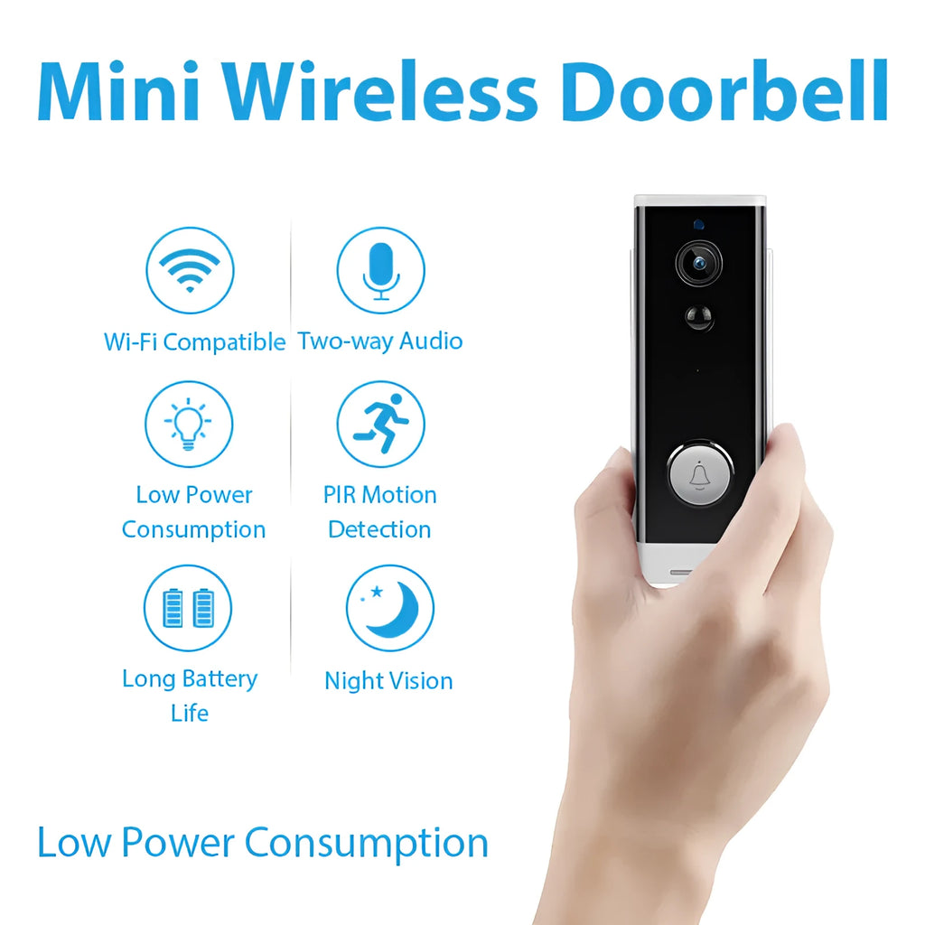 White wall-mounted 1080p network camera for mobile phone remote monitoring and video intercom