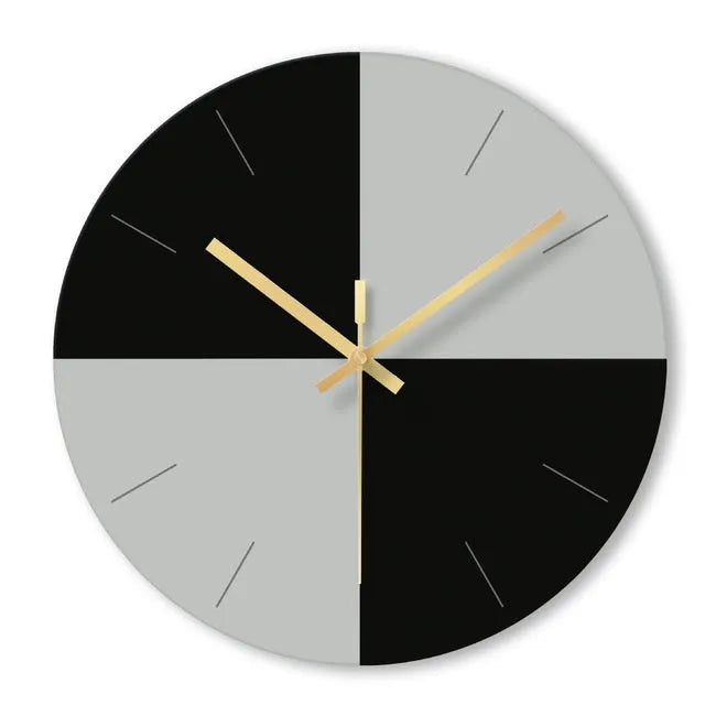 Transparent tempered glass wall clock showing minimalist numerals against clear background