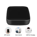 Black voice control universal infrared remote control with WiFi connectivity for smart home devices