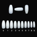 500 clear natural false nails in 10 different sizes for professional and home application