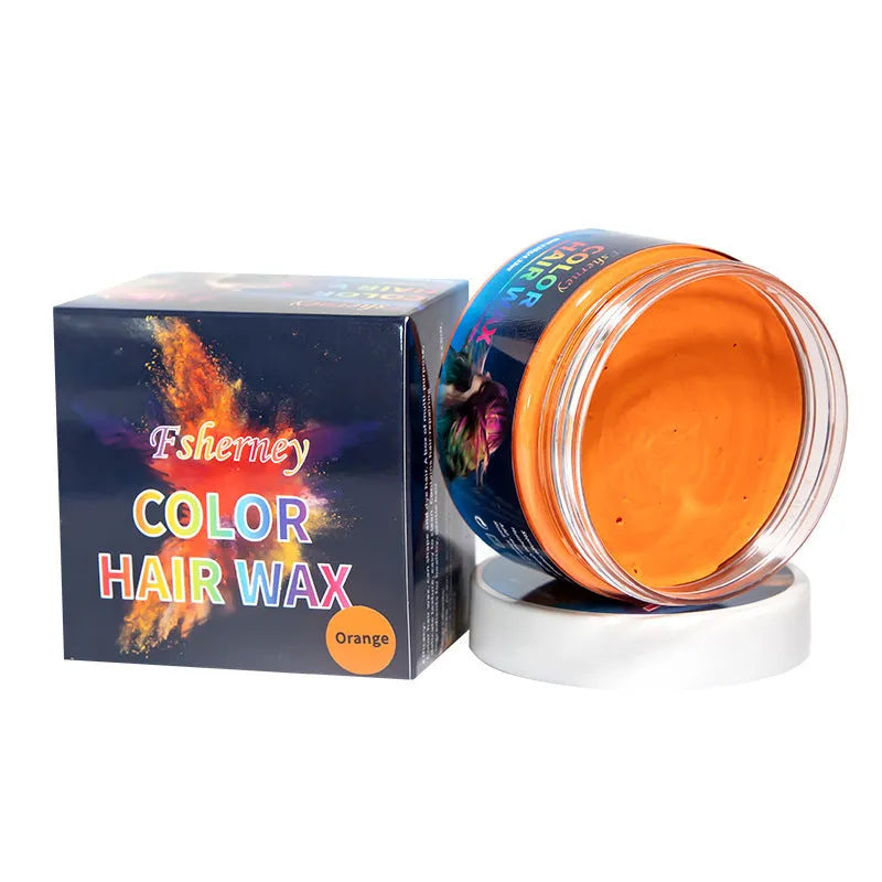 120g tub of hair styling clay shown in one of its nine colour options: Blue, Green, Orange, Purple, Red, Rose, White, Yellow, or Granny Grey.