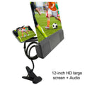 12-inch foldable mobile phone screen amplifier with audio support showing 3x magnification