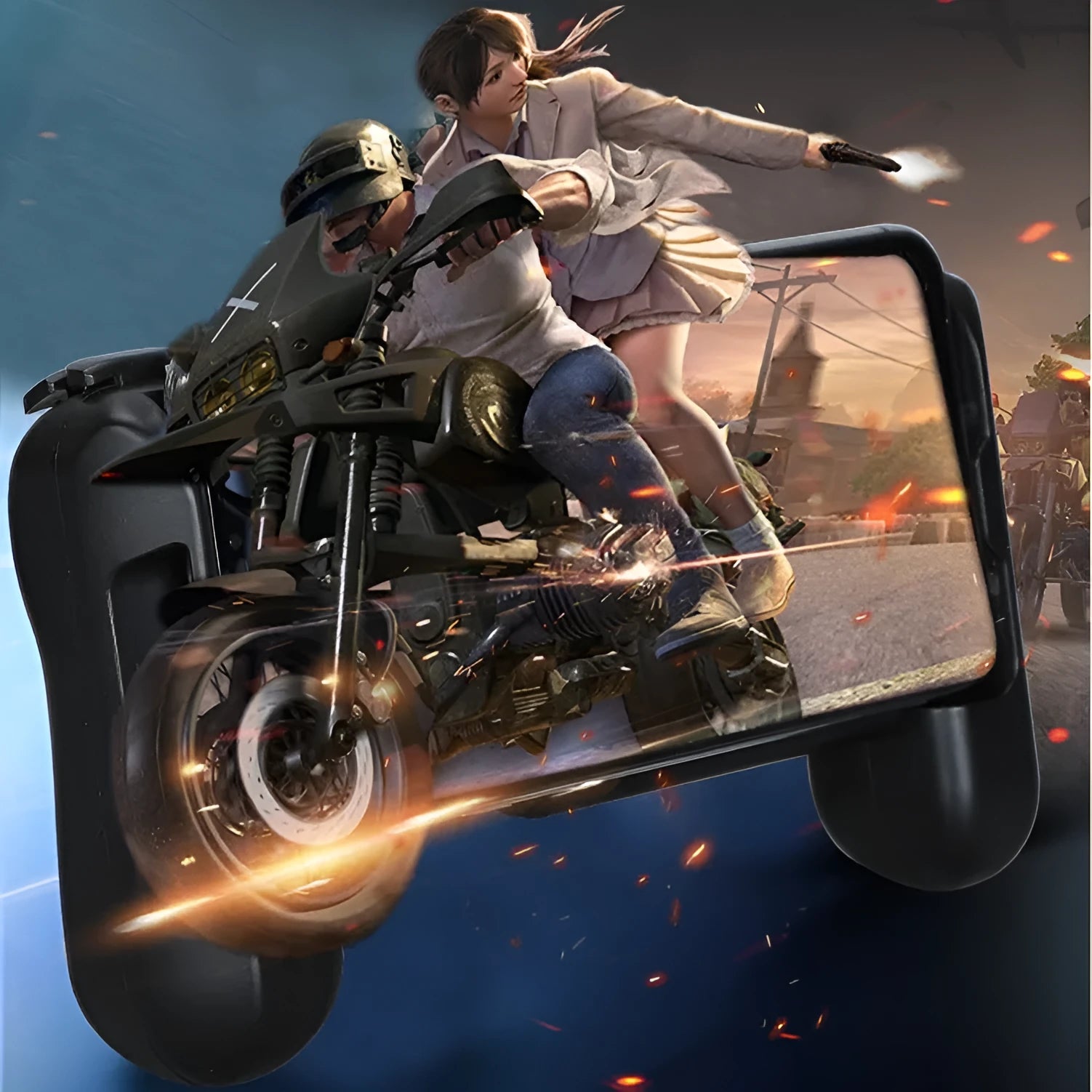 Black Cooling Bluetooth mobile game controller for Apple iOS and iPhone compatibility