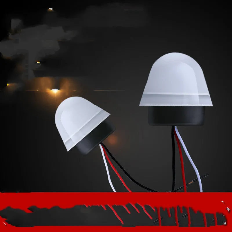 White automatic induction street lamp with motion sensor for outdoor lighting