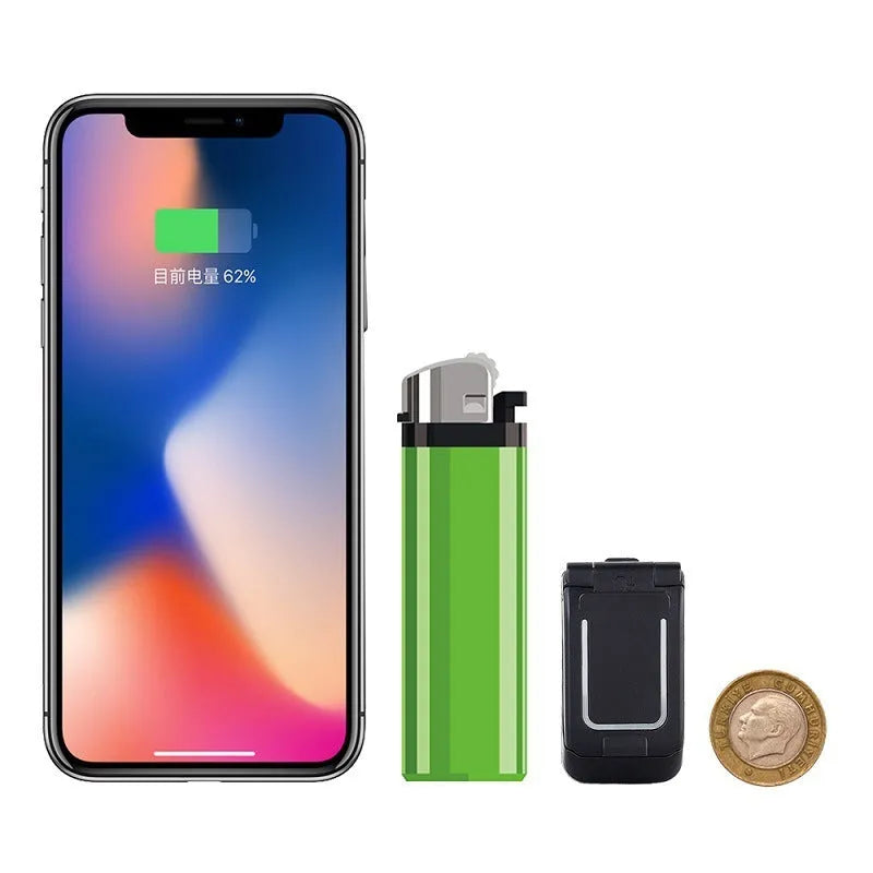 Mini flip phone in six colours with a flip cover and small screen.