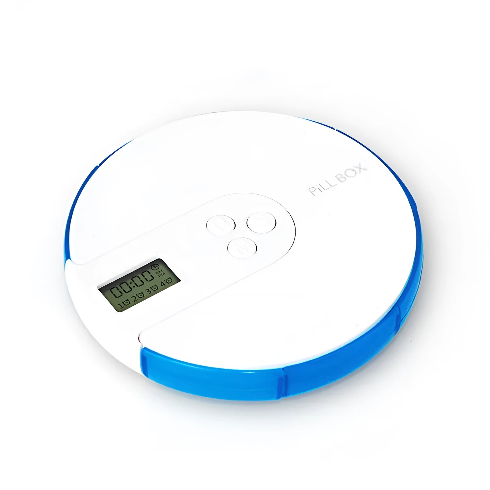 7-compartment electronic pill dispenser with alarm clock timer in multiple colour options