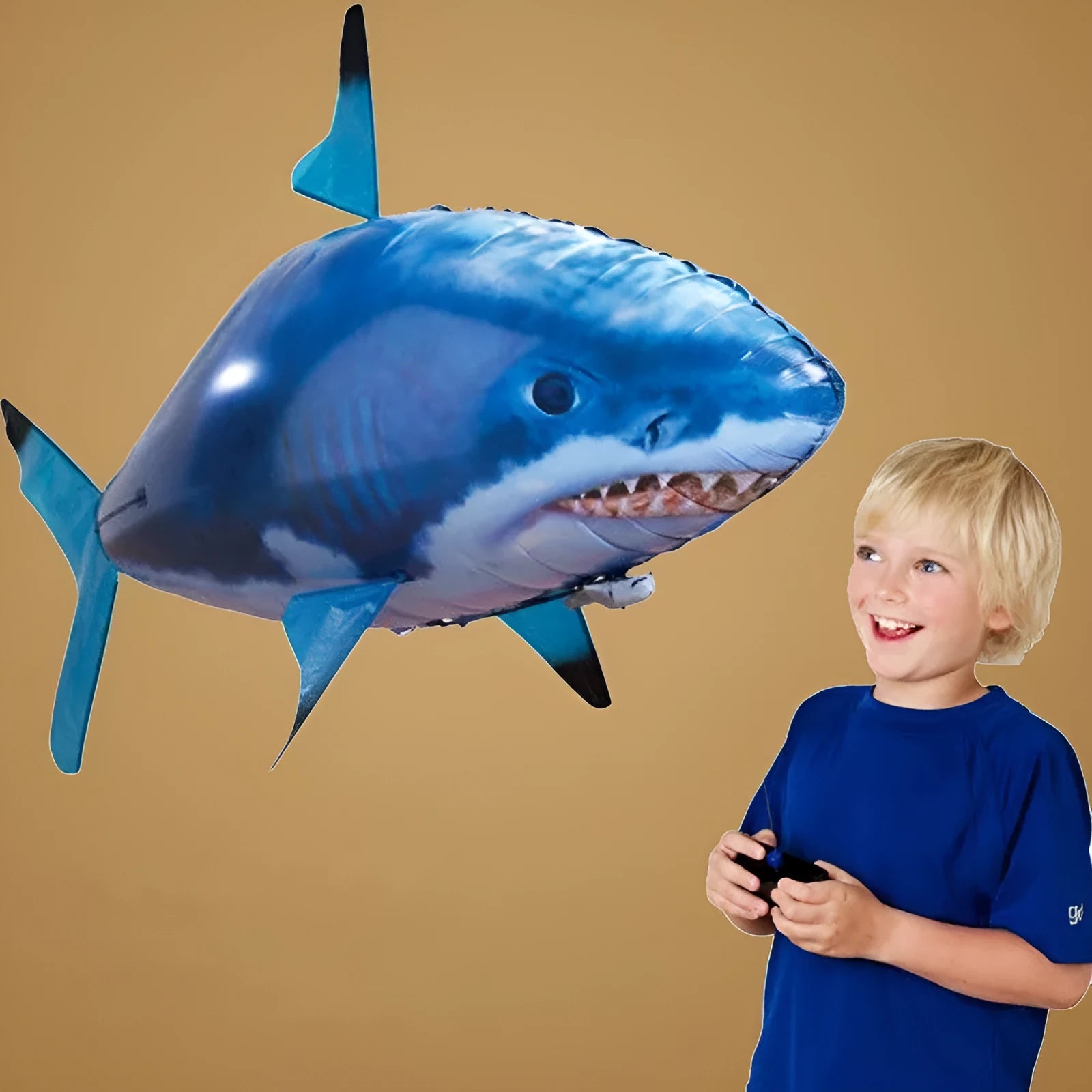 Large remote control shark inflatable balloon with infrared controller.