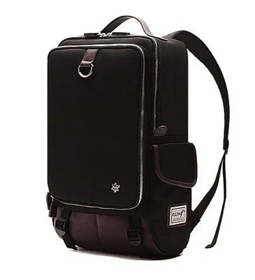 Modern men's Oxford cloth backpack in Army Green colour, showing its large main compartment.