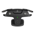 Black F5 mobile game controller joystick for smartphones on a white background.