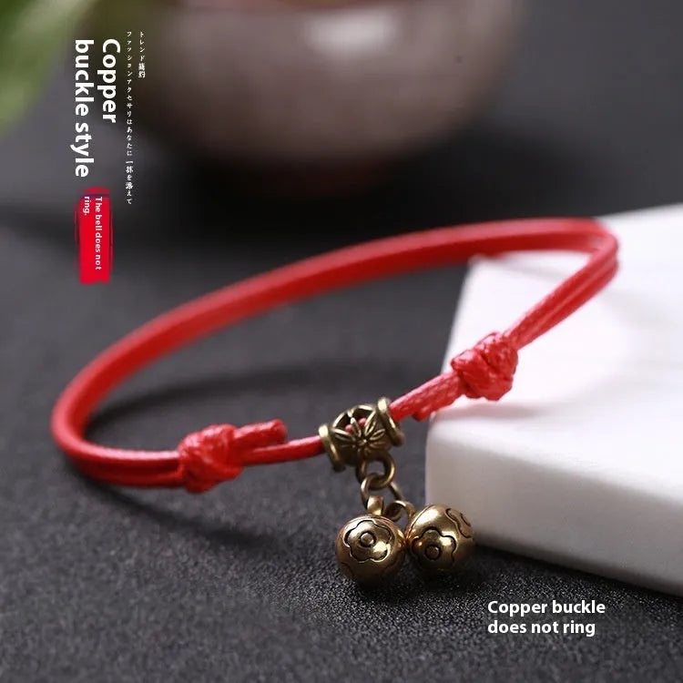 Nylon rope dog collar with brass bell in black, red or coffee colours, adjustable 8-17cm size