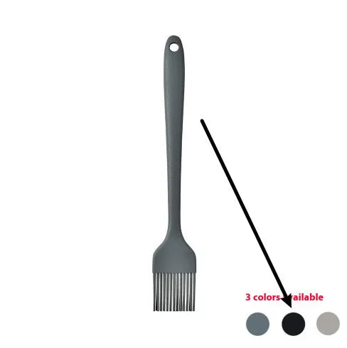 Black silicone 12-piece kitchen utensil set with rotating storage bucket including ladle, spatula, and food clip.