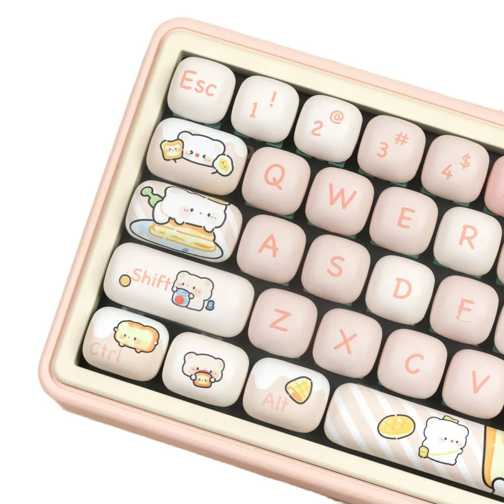 PBT mechanical keyboard key cap full set with thermal sublimation printing, MOG profile
